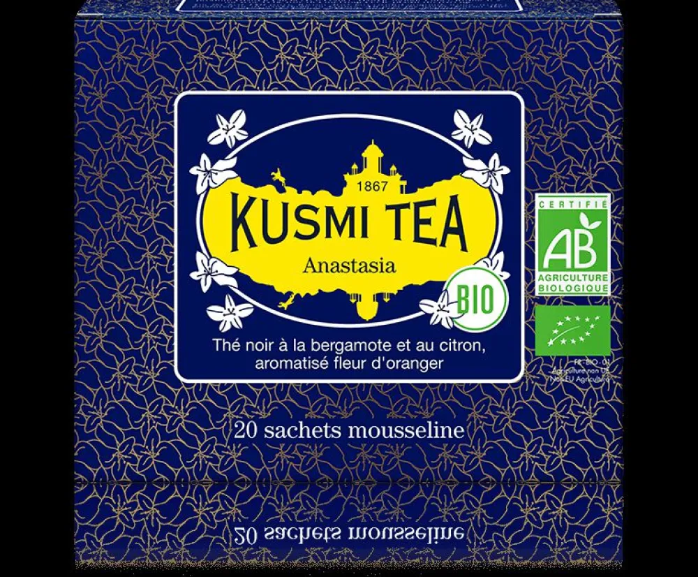 Kusmi Tea Anastasia Thé noir earl grey bio, citron< Thé Noir