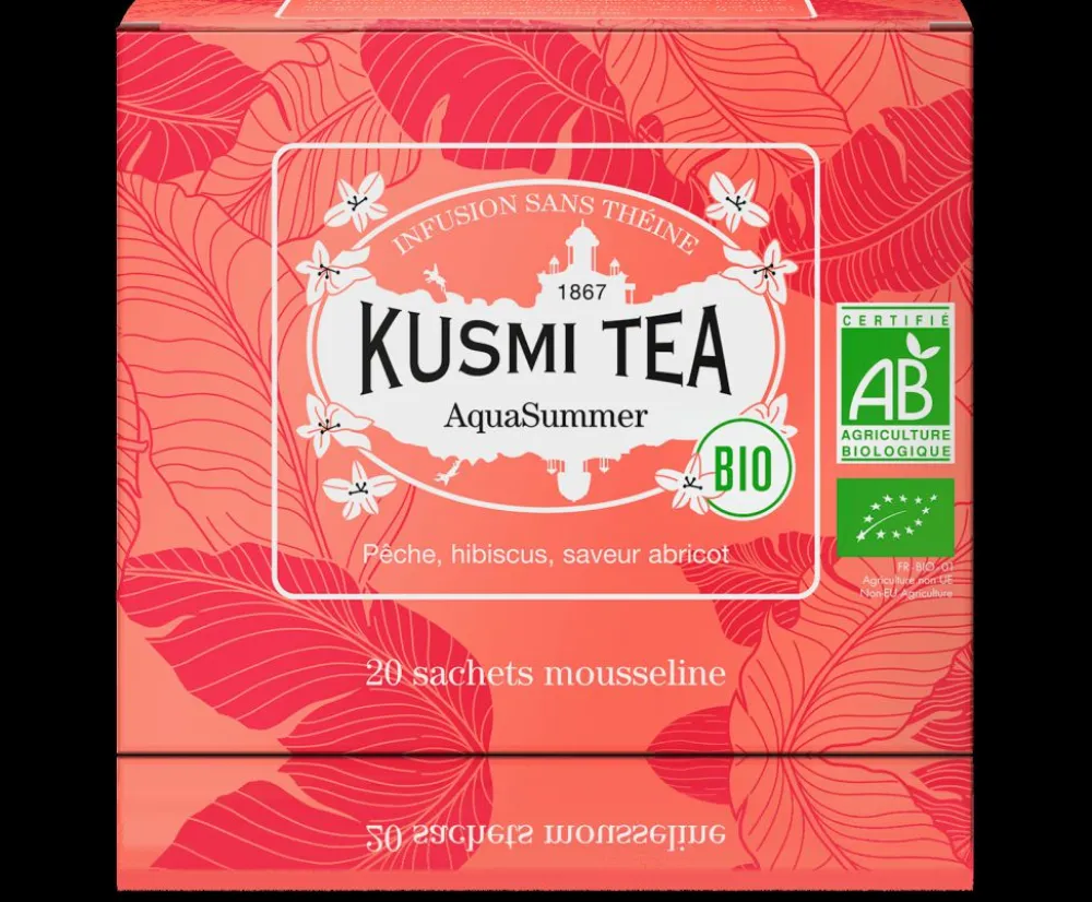 Kusmi Tea AquaSummer Tisane hibiscus, pêche, abricot< Infusions Et Tisanes