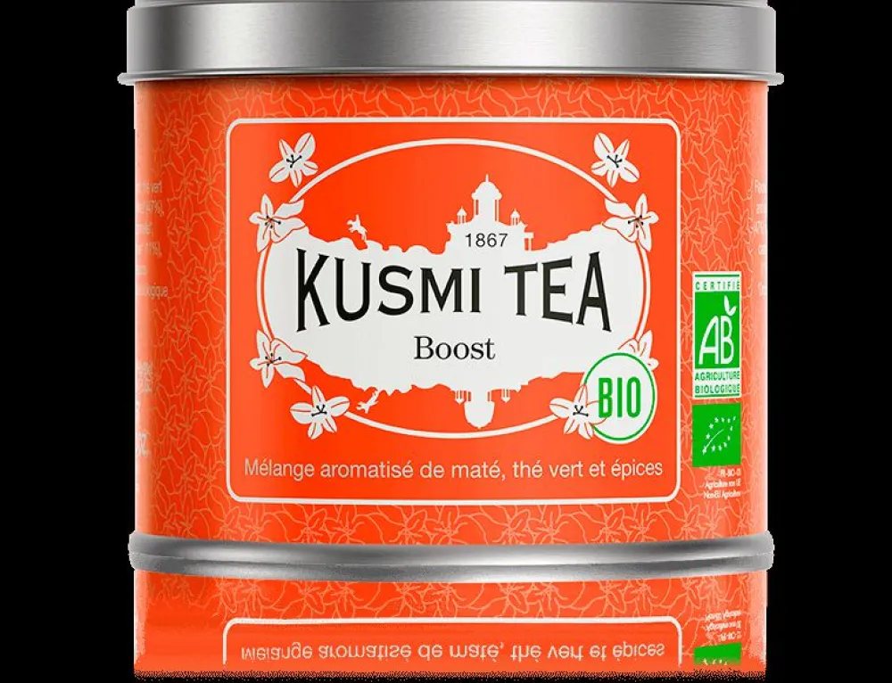 Kusmi Tea Boost Thé vert bio, maté bio, gingembre< Thé Vert | Maté