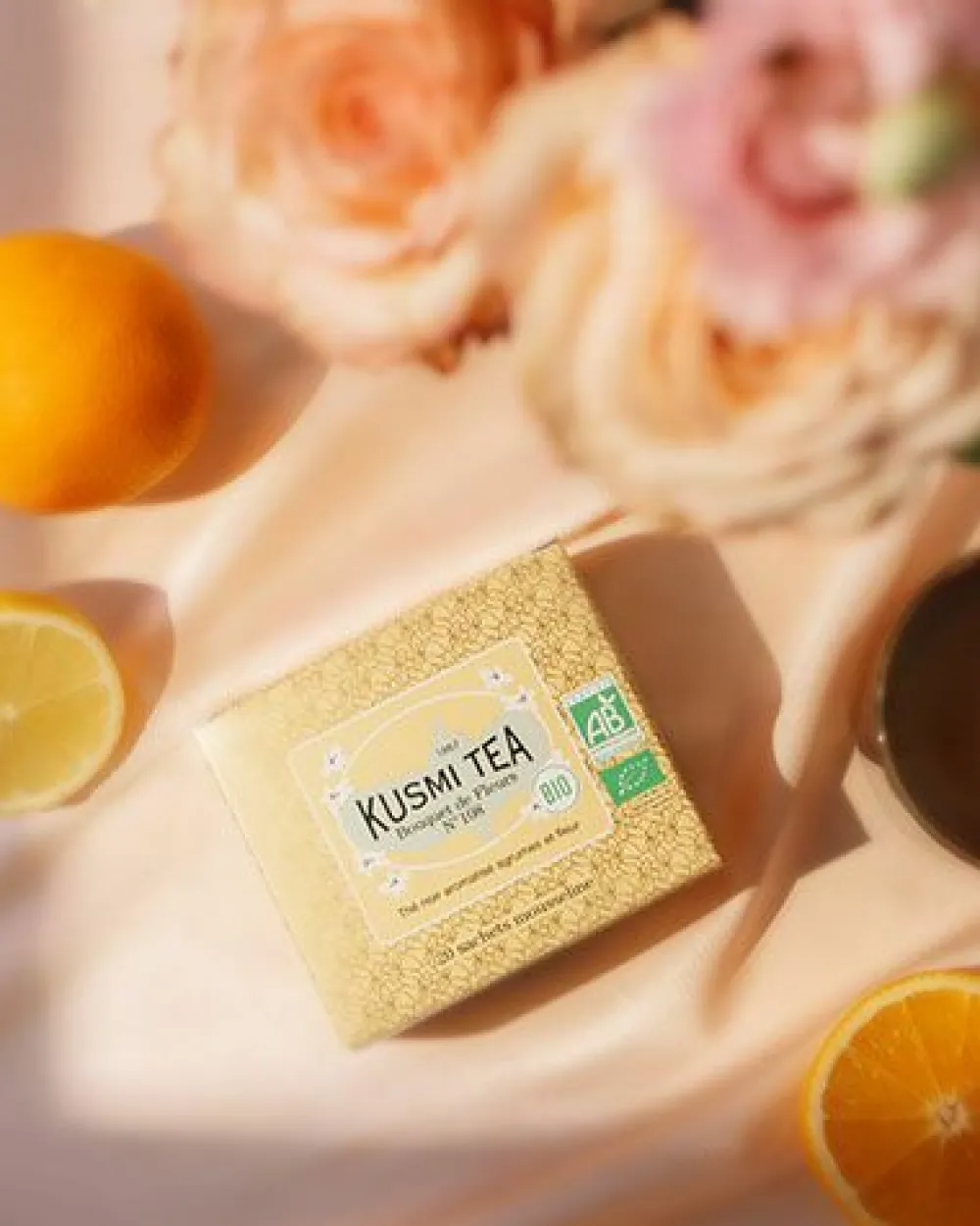 Kusmi Tea Bouquet de Fleurs N°108 Thé earl grey bio, fleur Ylang-Ylang< Thé Noir