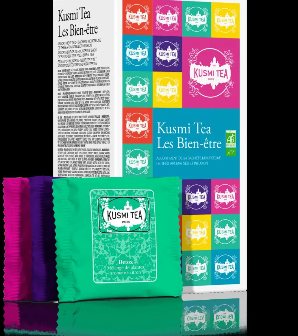 Kusmi Tea Coffret Les Bien-être bio Thé vert, maté, thé noir< Coffrets