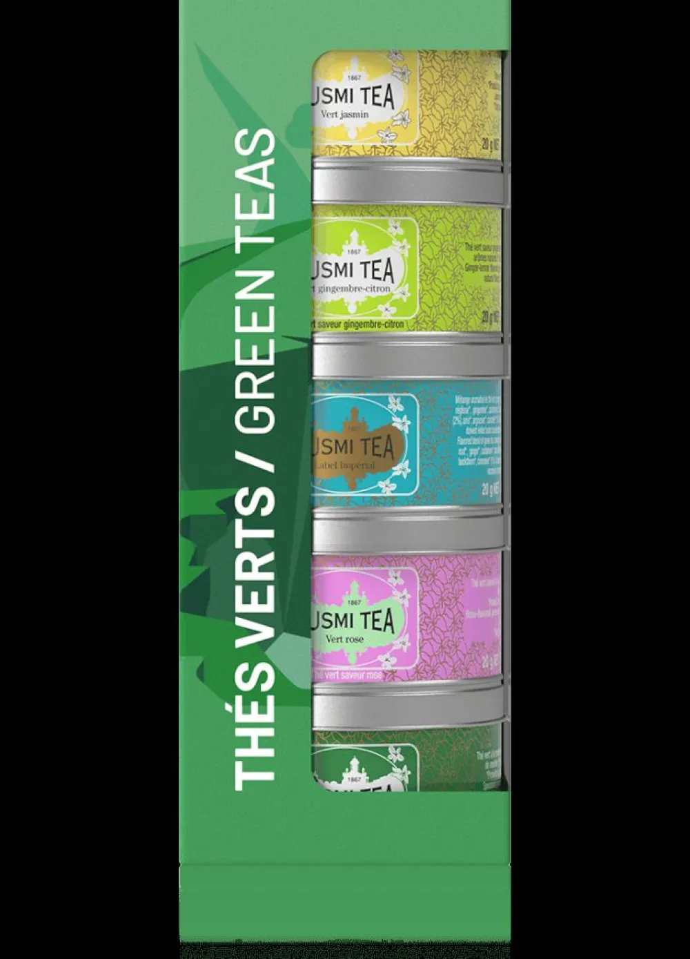 Kusmi Tea Coffret Les Thés Verts bio Thé vert en vrac< Coffrets