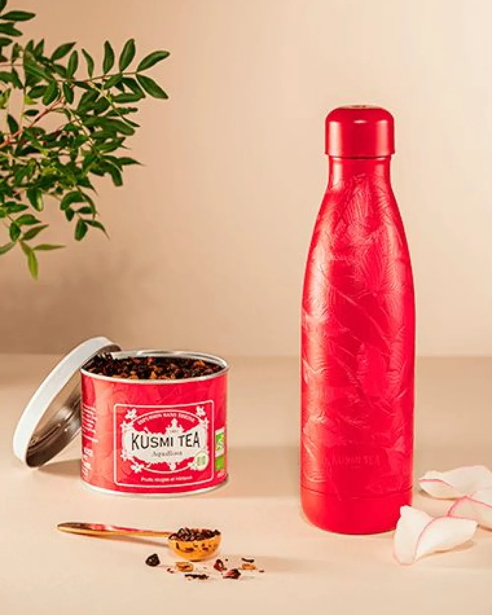 Kusmi Tea Duo Aquarosa Gourde et infusion hibiscus, fruits rouges< Accessoires Isothermes | Coffrets