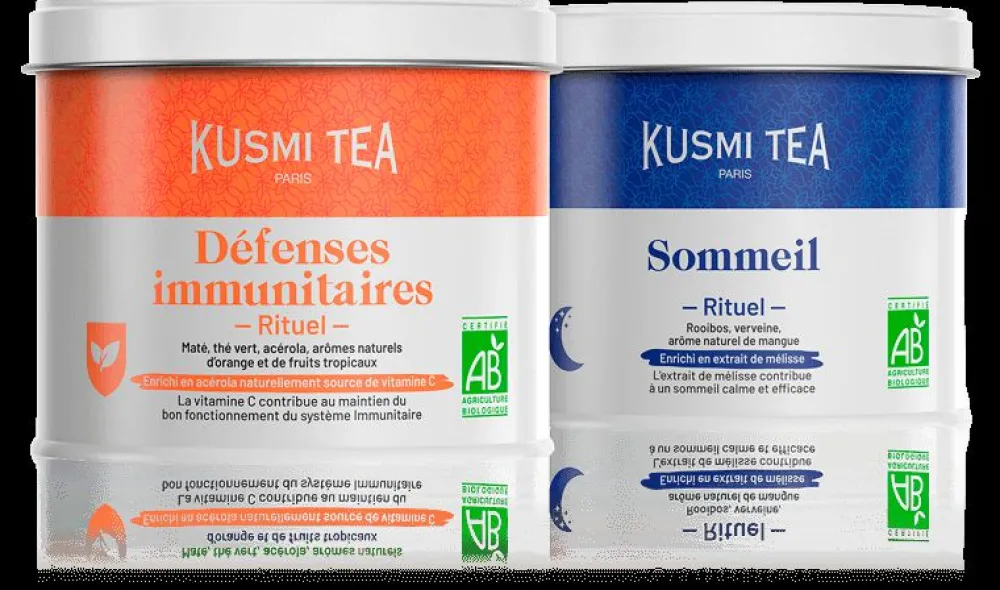 Kusmi Tea Duo bien-être Sommeil & Défenses Immunitaires< Thé Et Infusion Santé