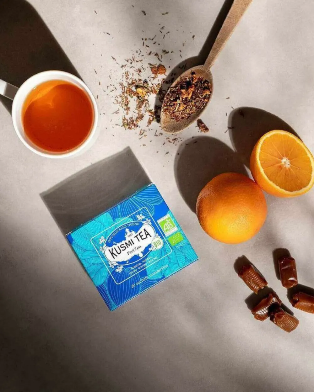 Kusmi Tea Feel Zen Rooibos pomme, mélisse< Infusions Et Tisanes