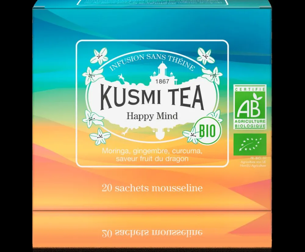 Kusmi Tea Happy Mind Tisane de plantes, pomme< Infusions Et Tisanes