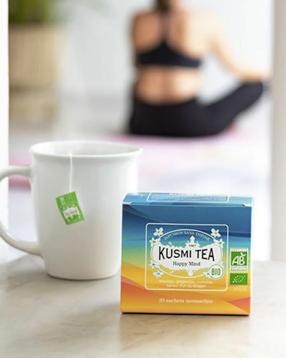 Kusmi Tea Happy Mind Tisane de plantes, pomme< Infusions Et Tisanes