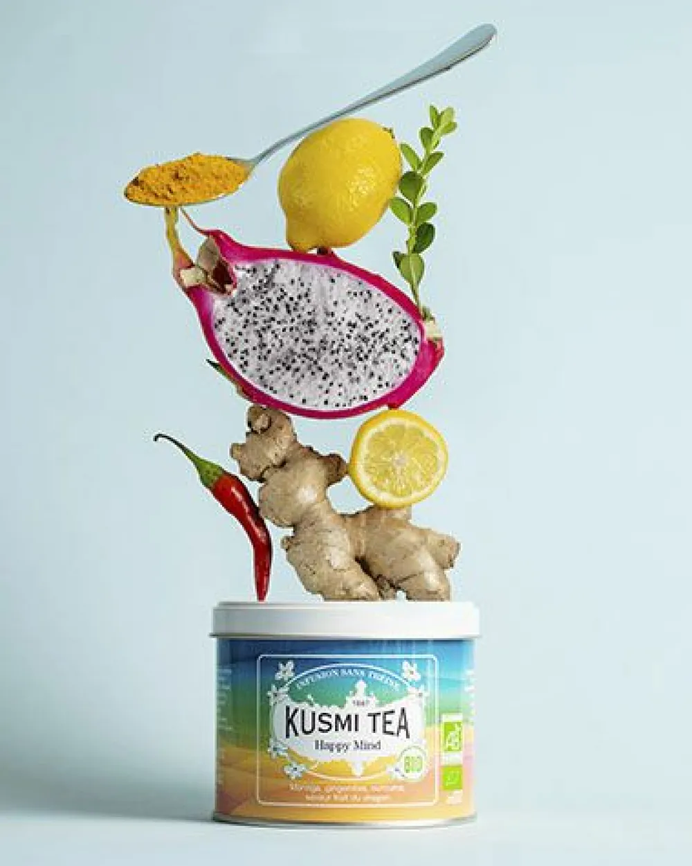 Kusmi Tea Happy Mind Tisane de plantes, pomme< Infusions Et Tisanes | Infusion Et Tisane