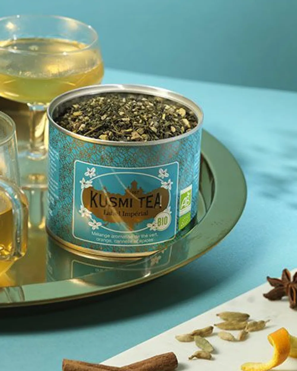 Kusmi Tea Label Imperial Thé vert bio, épices, cannelle< Thé Vert | Thé Vert