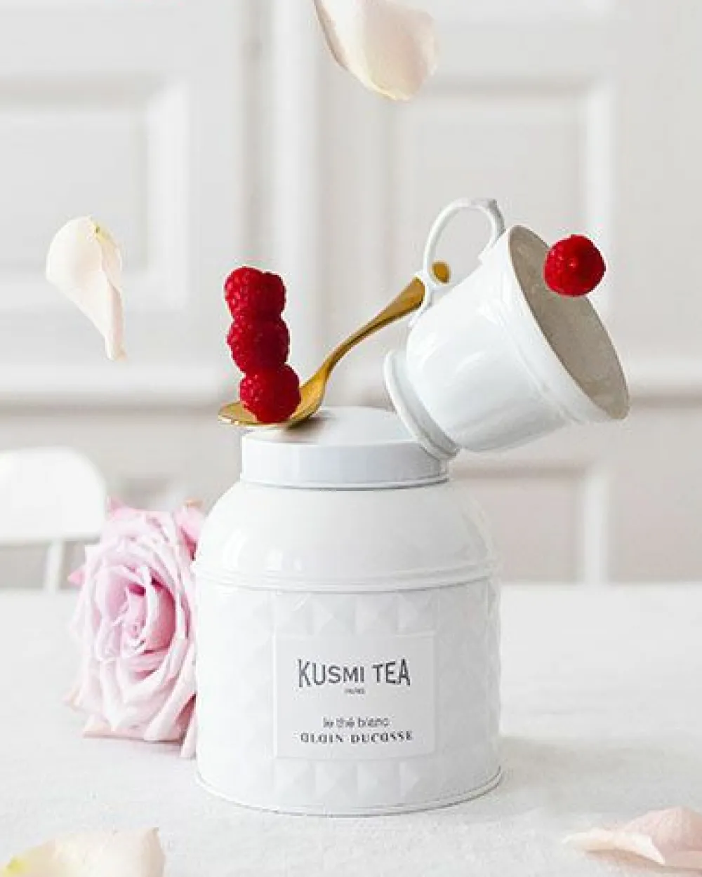 Kusmi Tea Le Thé Blanc Alain Ducasse Thé bio rose-framboise< Thé Blanc | Thé Blanc