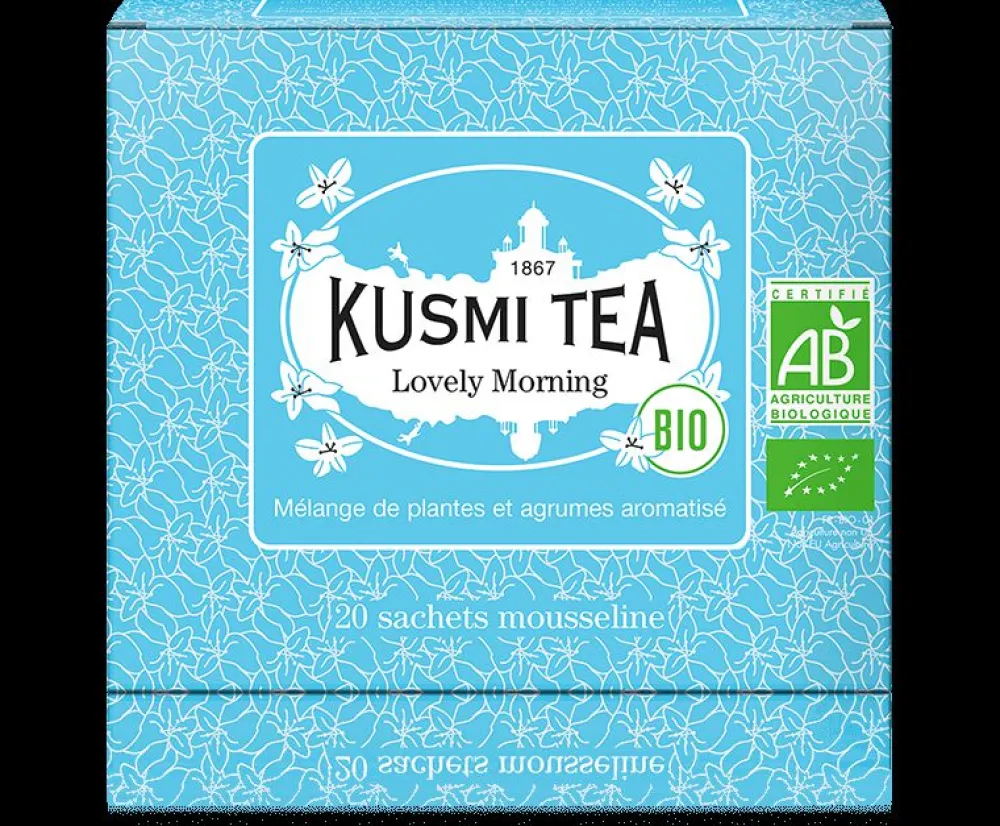 Kusmi Tea Lovely Morning Thé vert bio, maté bio, agrumes< Thé Vert