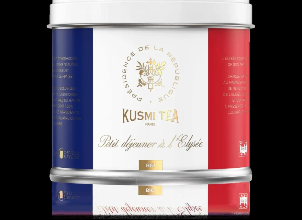 Kusmi Tea Petit déjeuner à l'Elysée Thé vert bio, maté bio, citron< Thé Vert | Maté