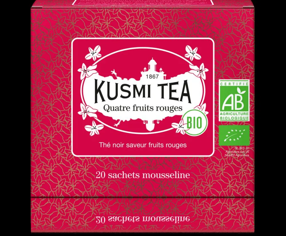 Kusmi Tea Quatre Fruits Rouges Thé noir bio, fruits rouges< Thé Noir