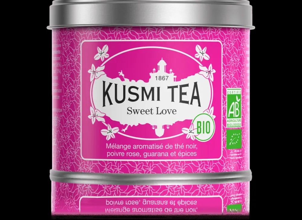 Kusmi Tea Sweet Love Thé noir bio, épices< Thé Noir