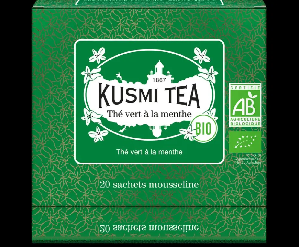 Kusmi Tea Thé vert à la menthe Thé vert bio à la menthe< Thé Vert