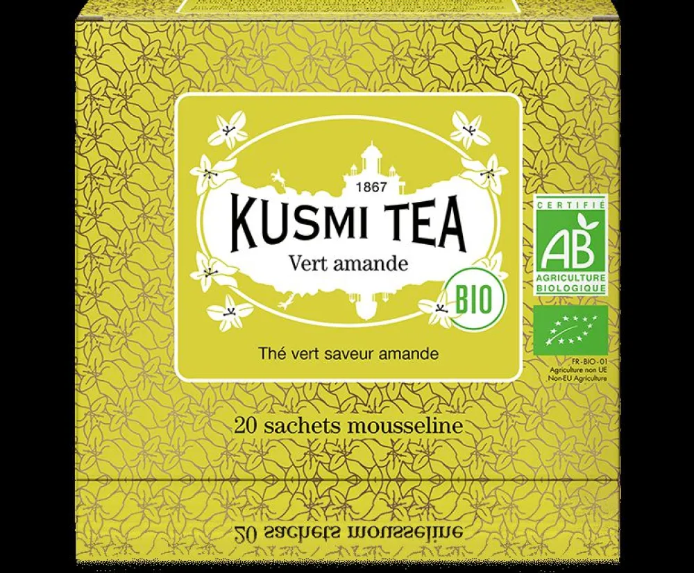 Kusmi Tea Vert Amande Thé vert bio à l'amande< Thé Vert