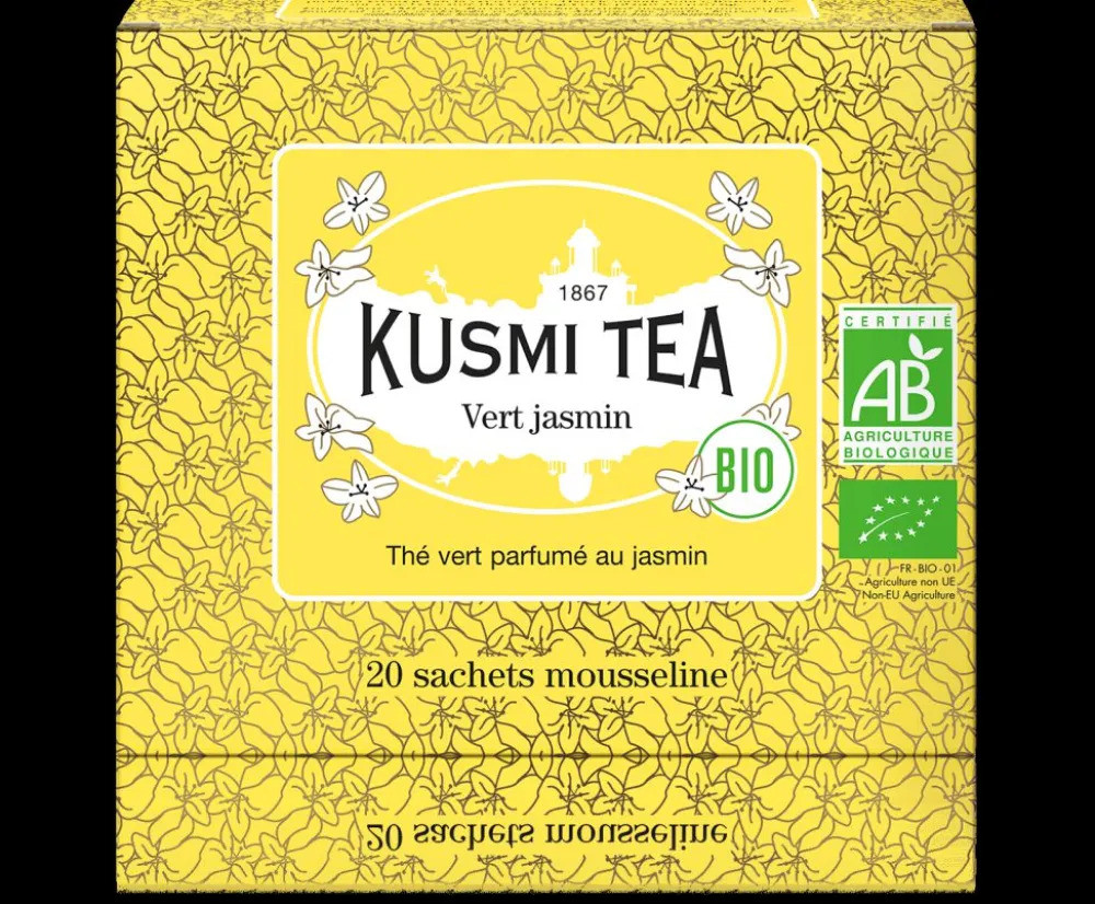 Kusmi Tea Vert Jasmin Thé vert bio au jasmin< Thé Vert