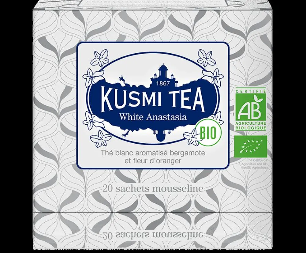 Kusmi Tea White Anastasia Thé blanc bio, bergamote< Thé Blanc