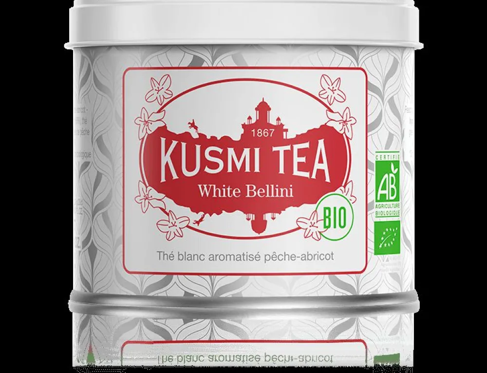 Kusmi Tea White Bellini Thé blanc bio, pêche, abricot< Thé Blanc | Thé Blanc