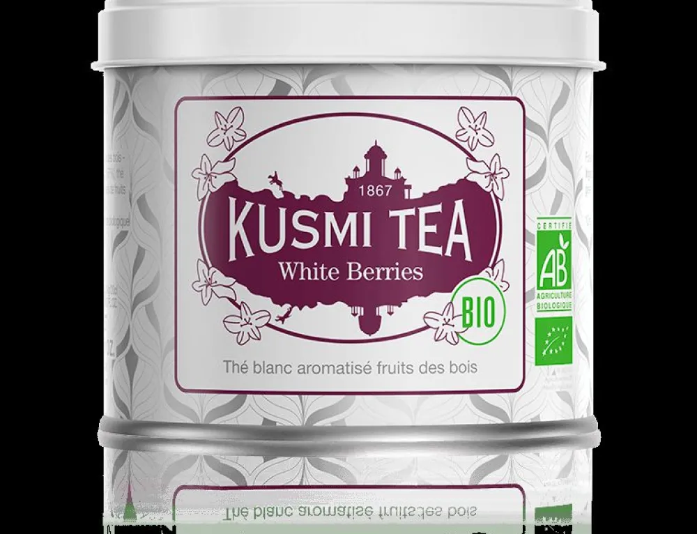 Kusmi Tea White Berries Thé blanc bio fraise, mûre, cassis< Thé Blanc | Thé Blanc